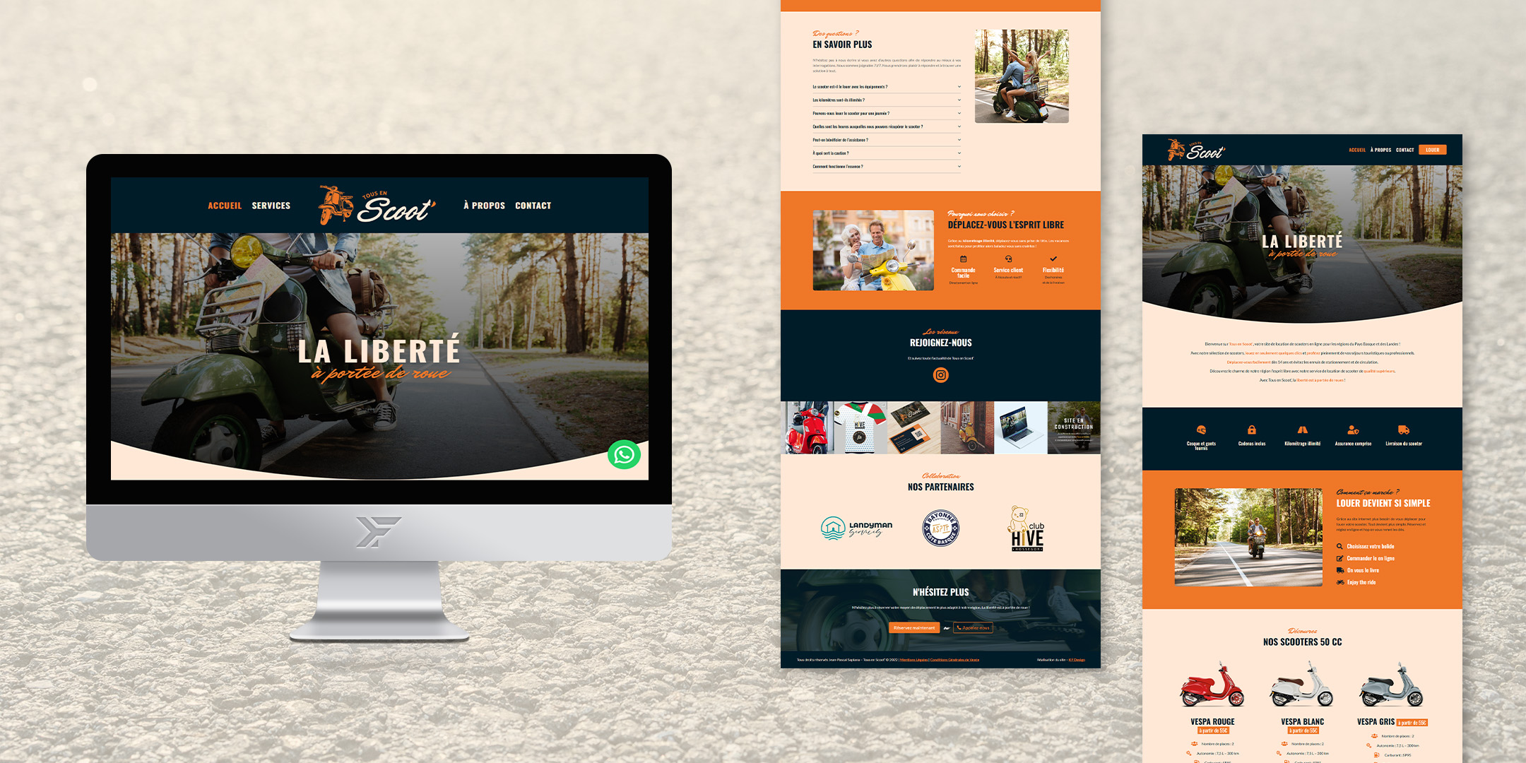 Tous en Scoot Main website et pages